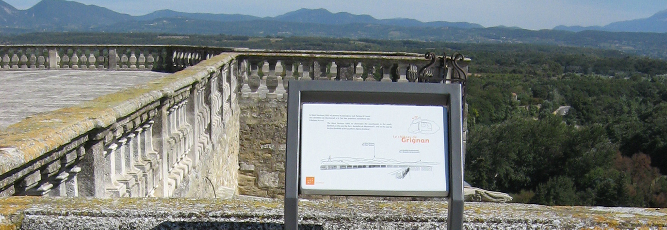 signalétique tôle émaillée Châteaux de la Drome