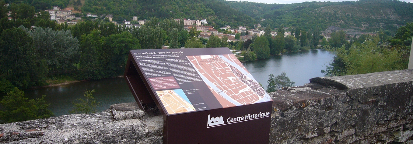 Pupitre signalétique touristique Cahors